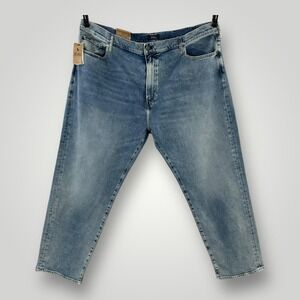 NEW Polo Ralph Lauren Jeans Mens 50x32 Blue Varick Slim Straight Stretch Denim